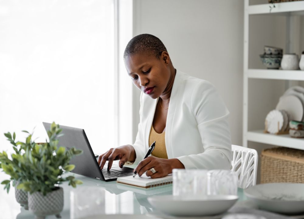 Business woman at desk