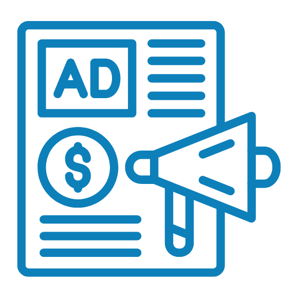 Digital paid advertising icon